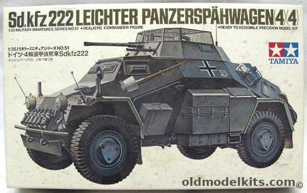 Tamiya 1/35 Sd. Kfz 222 Leichter Panzerspahwagen, MM151 plastic model kit